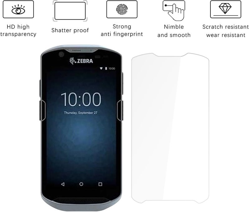 SCDIYEER 3pcs Tempered Glass Screen Protector for Zebra TC51 TC510K TC52 TC52X TC56 TC57 TC57X Barcode Scanner,HD Clean,Scratch Impact Protection - Image 3